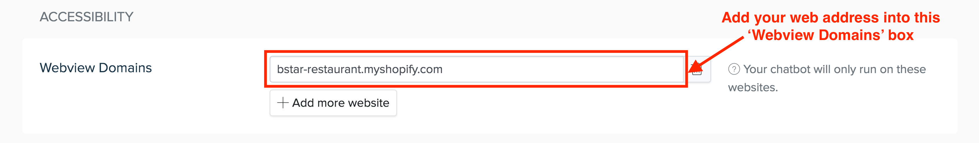 Add to Webview Domains